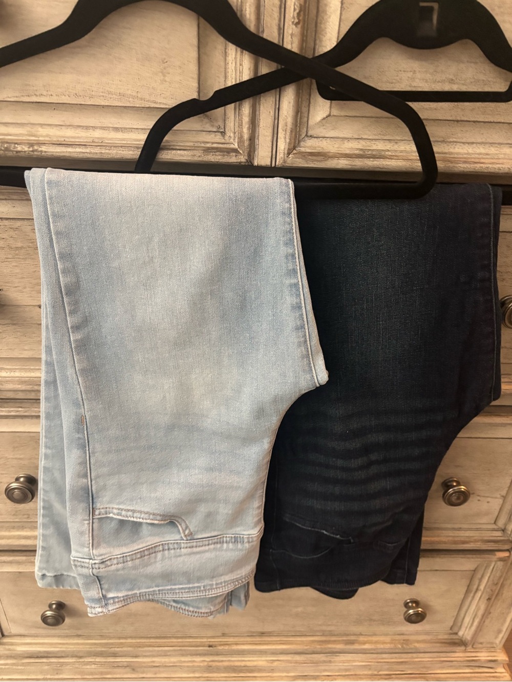 Light Wash and Dark Indigo Denim Jeans Duo